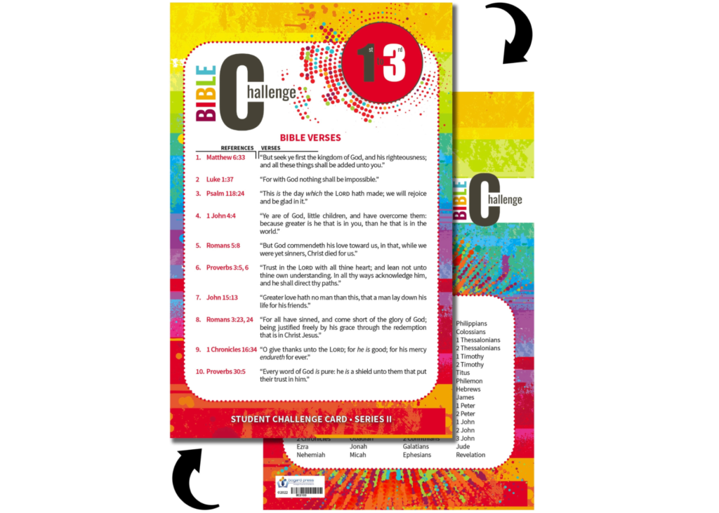 Bible Challenge sample materials