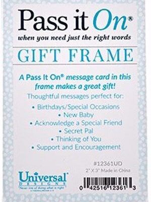 PASS IT ON ACRYLIC FRAME/VERTICAL