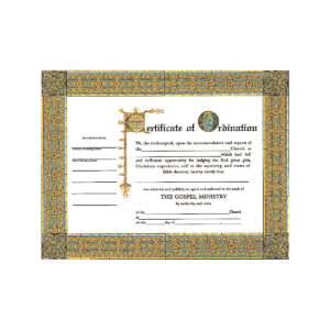 Certificate of Ordination (The Gospel Ministry)