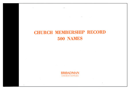Church Membership Record Book Form M1, 500 Names