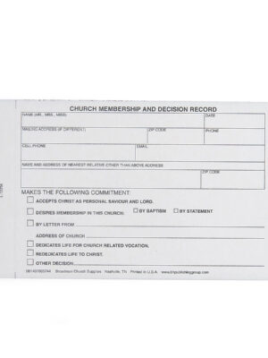 Membership and Decision Record Form ACM-6 100pk