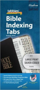 Tabbies, Bible Indexing Tabs, Large Print, Silver-edged tabs