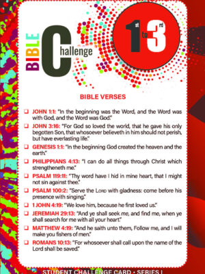 Bible Challenge, 1st-3rd Grade Challenge Cards, Series I