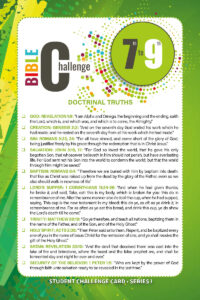 Bible Challenge, 7th-9th Grade Challenge Cards, Series I