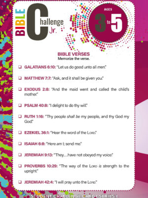 Bible Challenge Jr, Student Challenge Card, Series I