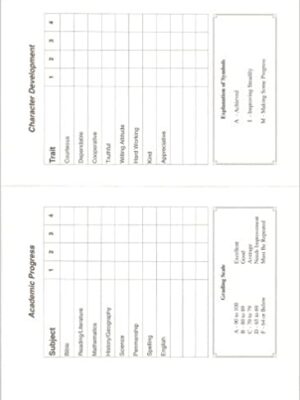 Home School Report Cards Singleq