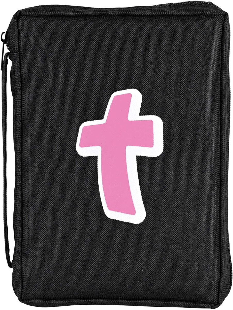 BI COVER CANVAS PINK CROSS LG