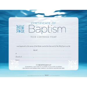 Certificate of Baptism (Blue Water)