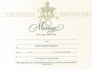 Certificate of Marriage (Pearl Foil Embossed)