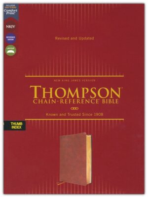 NKJV, Thompson Chain Reference Bible, Imitation Leather, Brown, Red Letter, Indexed