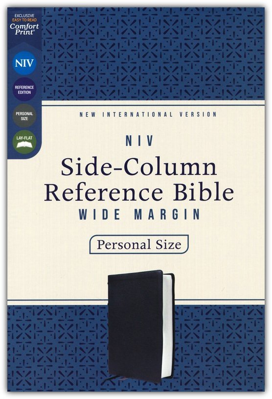 NIV, Side Column Reference Personal Size Bible, Imitation Leather, Black