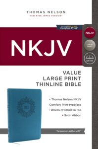 NKJV, Value Thinline Bible, Leathersoft, Turquoise
