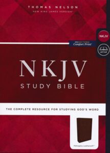 NKJV, Comfort Print Study Bible, Imitation Leather, Mahogany
