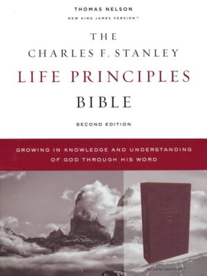 NKJV, Charles F. Stanley Life Principles Bible, 2nd Edition, Leathersoft, Burgundy, Indexed