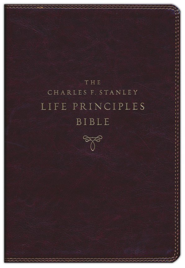 NKJV, Charles F. Stanley Life Principles Bible, 2nd Edition, Leathersoft, Burgundy, Indexed - Image 2