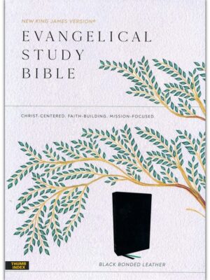NKJV, Evangelical Study Bible, Bonded Leather, Black, Indexed