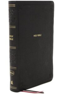 NKJV, Personal Size Reference Bible, Imitation Leather, Black, Large Print