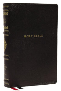 NKJV, Personal Size Reference Bible, Genuine Leather, Black, Indexed