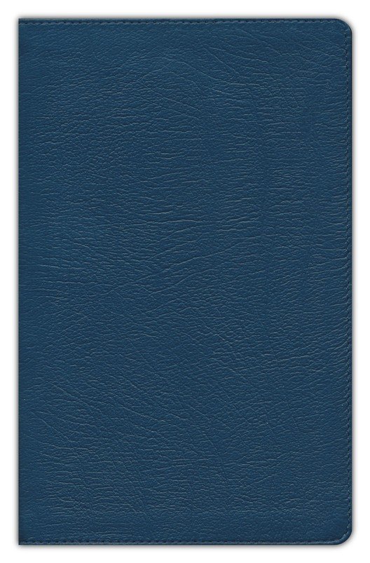 NKJV, Reference Bible, Single Column, Comfort Print, Genuine Leather, Blue - Image 2