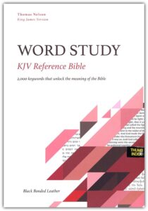 KJV, Word Study Reference Bible, Bonded Leather, Black, Indexed