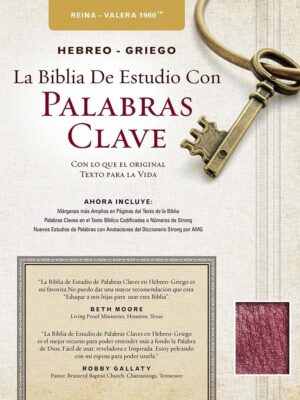 Hebrew-Greek, Key Word Spanish Study Bible, Bonded Leather, Burgundy