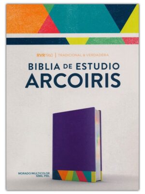 RVR 1960, Rainbow Study Bible, Imitation Leather, Purple and Multicolor, Spanish