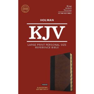 KJV, Personal Size Reference Bible, Leathertouch, Brown / Black, Large print, Indexed
