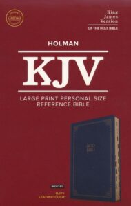 KJV, Personal Size Reference Bible, Imitation Leather, Navy, Large Print, Indexed