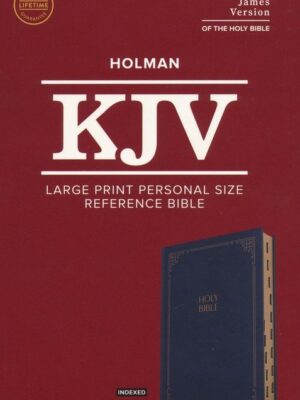 KJV, Personal Size Reference Bible, Imitation Leather, Navy, Large Print, Indexed
