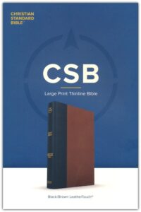 CSB, Thinline Bible, Imitation Leather, Black and Brown, Large Print