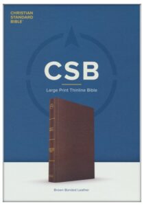 CSB, Thinline Bible, Bonded Leather, Brown, Large Print