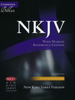 NKJV, Wide Margin Reference bible, Calf Split Leather, Black
