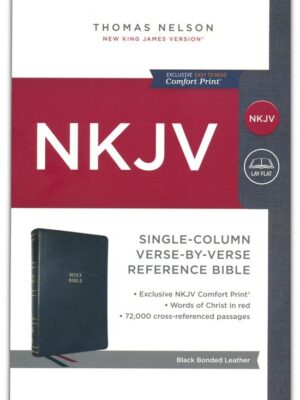 NKJV, Single Column Reference Bible, Bonded Leather, Black