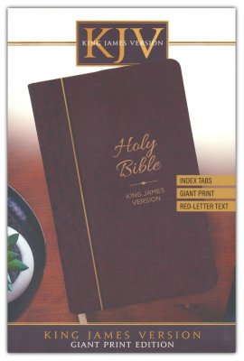 KJV, Holy Bible, Imitation Leather, Maroon, Giant Print, Indexed