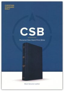 CSB, Personal Size Bible, Genuine Leather, Black