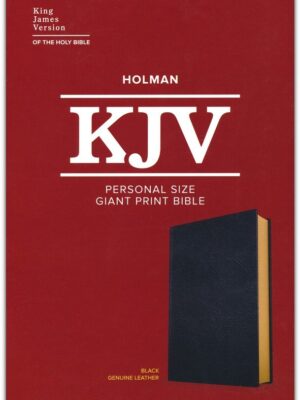 KJV, Personal Size Bible, Genuine Leather, Black, Giant Print