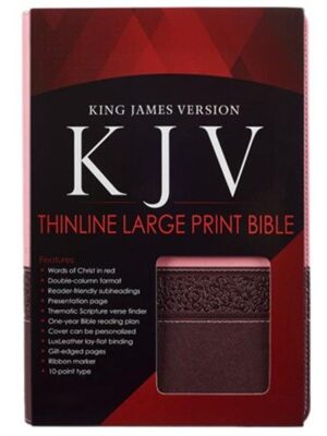 KJV, Holy Bible, Imitation Leather, Pink and Brown, Red Letter, Large Print