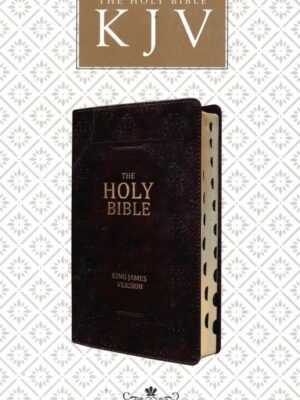 KJV, LuxLeather Pattern, Dark Brown, Giant Print, Thumb Indexed
