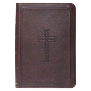 KJV, Compact Bible, Faux Leather, Dark Brown, Large Print