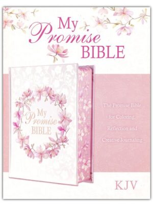 KJV, My Promise Holy Bible, Hardcover, White and Pink Floral Wreath, Bible Tabs
