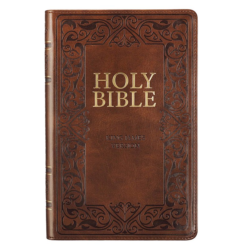 KJV, Gift Edition Bible, Imitation Leather, Brown, Indexed