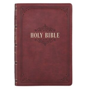 KJV, Holy Bible, Imitation Leather, Burgundy, Giant Print, Indexed