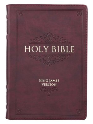 KJV, Thinline Bible, Imitation Leather, Burgundy, Large Print, Indexed