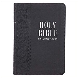 KJV, Compact Holy Bible, Faux Leather, Black, Large Print