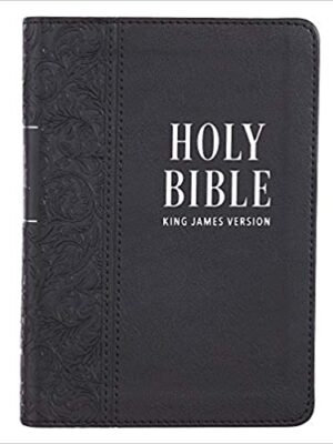 KJV, Compact Holy Bible, Faux Leather, Black, Large Print
