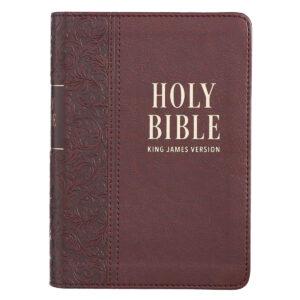 KJV, Compact Bible, Faux Leather, Medium Brown, Large Print