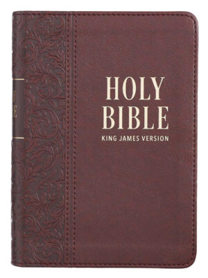 KJV, Compact Bible, Faux Leather, Medium Brown, Large Print