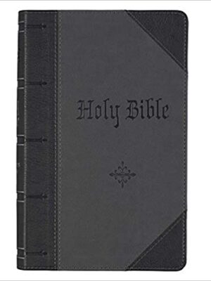 KJV, Holy Bible, Faux Leather,Two Toned Black and Dark Gray, Giant Print, Indexed