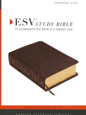 ESV, Study Bible, Personal Size, Genuine Leather, Black