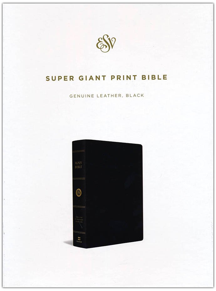 ESV, BIBLE, GENIUNE LEATHER, BLACK